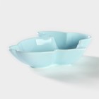 Блюдо керамическое сервировочное глубокое Доляна «Милашки. Зайка», 300 мл, 17,5×12,6×4 см, цвет голубой - Фото 3