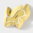 Блюдо керамическое глубокое «Милашки. Зайка», 300 мл, 17,5×12,6×4 см, цвет жёлтый - Фото 5