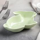 Блюдо керамическое глубокое «Милашки. Зайка», 300 мл, 17.5×12.6×4 см, цвет зелёный - Фото 2