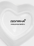 Соусник Доляна «Сердце», 50 мл, 7,5×7 см, цвет белый - фото 809438434