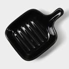 Соусник керамический с ручкой Доляна «Сковорода», 50 мл, 10,5×7,2 см, цвет чёрный - фото 4317018
