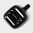 Соусник керамический с ручкой Доляна «Сковорода», 50 мл, 10,5×7,2 см, цвет чёрный - фото 4317020