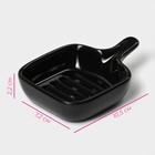 Соусник керамический с ручкой Доляна «Сковорода», 50 мл, 10.5×7.2 см, цвет чёрный - Фото 3