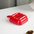 Соусник керамический с ручкой Доляна «Сковорода», 50 мл, 10,5×7,2 см, цвет красный - Фото 3