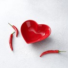 Салатник керамический Доляна «Сердце», 130 мл, 12.5×11.5 см, цвет красный - Фото 6