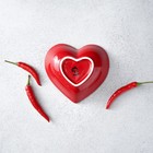 Салатник керамический Доляна «Сердце», 130 мл, 12.5×11.5 см, цвет красный - Фото 7