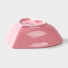 Салатник керамический Доляна «Сердце»,130 мл, 12,5×11,5 см, цвет розовый - Фото 4
