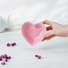 Салатник керамический Доляна «Сердце»,130 мл, 12.5×11.5 см, цвет розовый - Фото 7