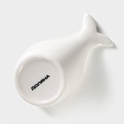 Соусник керамический Доляна «Кит», 10×6.5 см, цвет белый - Фото 4