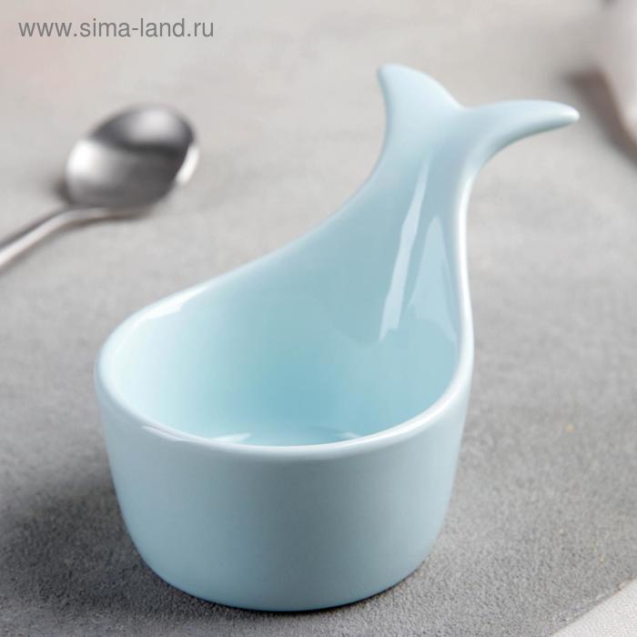 Соусник Доляна «Кит», 10×6,5 см, цвет голубой - Фото 1