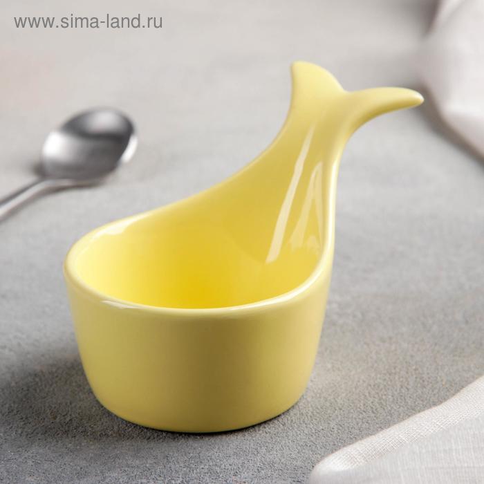 Соусник Доляна «Кит», 10×6,5 см, цвет жёлтый - Фото 1
