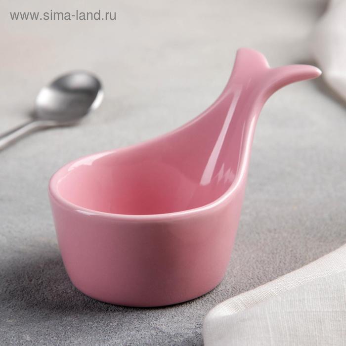 Соусник Доляна «Кит», 10×6,5 см, цвет розовый - Фото 1