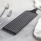 Блюдо керамическое для подачи Доляна «Гриль», 10,2×36 см, цвет чёрный - Фото 2