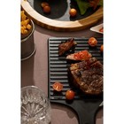 Блюдо керамическое для подачи Доляна «Гриль», 18×28 см, цвет чёрный - Фото 6