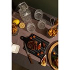 Блюдо керамическое для подачи Доляна «Гриль», 18×28 см, цвет чёрный - Фото 8