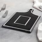 Блюдо керамическое для подачи Доляна «Гриль», 18×28 см, цвет чёрный - Фото 3