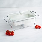 Мармит из жаропрочной керамики прямоугольный Magistro «Бланш», 2 л, 31×19×11 см - Фото 11