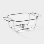 Мармит из жаропрочной керамики квадратный Magistro «Бланш», 2,2 л, 27,5×23,2×12 см - Фото 10