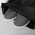 Мешок для обуви, отдел на шнурке, цвет чёрный - Фото 4