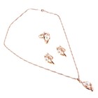 Гарнитур 3 предмета: серьги, кулон, кольцо безразмерное «Эдель» с жемчугом овал вытянутый - Фото 2