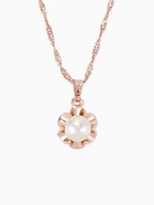 Гарнитур 3 предмета: серьги, кулон, кольцо безразмерное «Эдель» с жемчугом цветок, цвет белый в золоте, 45 см - Фото 2