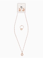 Гарнитур 3 предмета: серьги, кулон, кольцо безразмерное «Эдель» с жемчугом цветок, цвет белый в золоте, 45 см - Фото 6