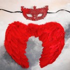 Карнавальный набор «Красный ангел», крылья, маска - Фото 4