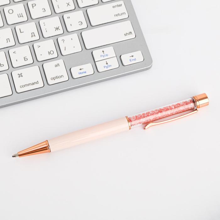 Ручка шейкер подарочная «С 8 марта», металл, розовый футляр - фото 1907174868