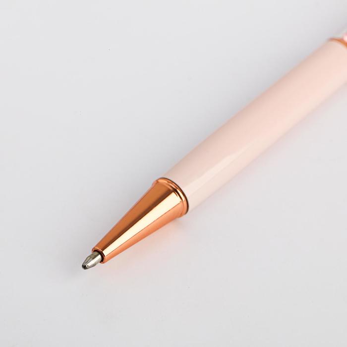 Ручка шейкер подарочная «С 8 марта», металл, розовый футляр - фото 1907174869