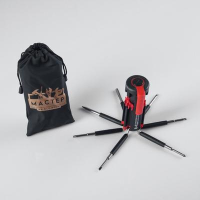 Фонарь многофункциональный, мультитул 8 в 1 «Мастер на все руки», 12×4 см, 3 ААА