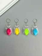 Фонарик брелок для ключей на кольце «Рыбка», 1 режим, 2×AG13, 3.5×5.5 см, МИКС - Фото 1