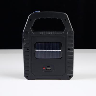 Фонарь аккумуляторный ручной, 10 Вт, 1200 мАч, от солнечной батареи, 3 режима