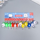 Фонарик брелок для ключей на кольце «Зайка», мигает, 5.5?3?2 см, МИКС (комплект 12 шт) - фото 31098304