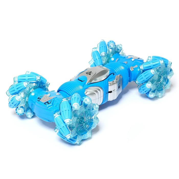 Машинка-перевёртыш HYPER с управлением жестами гиропульт, работает от аккумулятора, цвет синий 48645