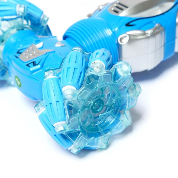 Машинка-перевёртыш HYPER с управлением жестами гиропульт, работает от аккумулятора, цвет синий 48645