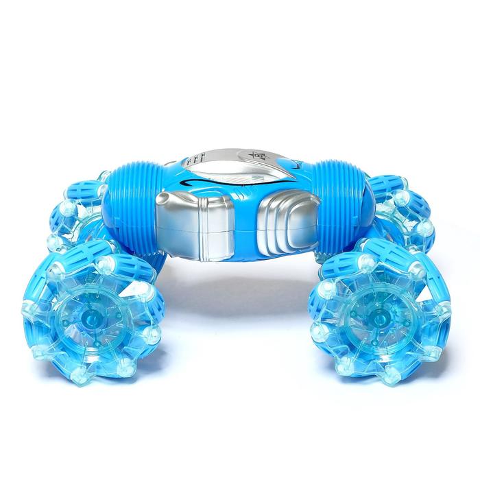 Машинка-перевёртыш HYPER с управлением жестами гиропульт, работает от аккумулятора, цвет синий 48645