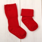 Носки детские со стопперами Bross, размер 8-10 (размер обуви 13-15), цвет красный 102221 - Фото 2