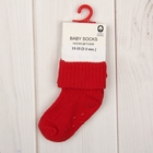 Носки детские со стопперами Bross, размер 8-10 (размер обуви 13-15), цвет красный 102221 - Фото 3