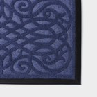 Коврик влаговпитывающий придверный с окантовкой Доляна «Вензель», 45×75 см, цвет МИКС - фото 82339