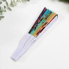 Веер пластик "Филины и совы" МИКС изогнутый каркас 23 см - фото 23045865