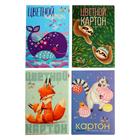 Картон цветной А4, 10 листoв, 10 цветов "Мультики", 200г/м2, немелованный, 4 вида МИКС - Фото 1