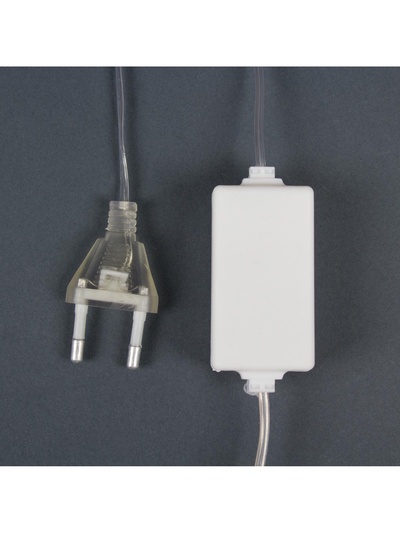 Гирлянда «Сосулька» тающая 0.3 м, IP44, прозрачная нить, 18 LED, 12 В, переливы, свечение белое