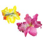 зажим для волос 2в1 цветочная фантазия d-10 см орхидея крап микс - Фото 1