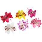 зажим для волос 2в1 цветочная фантазия d-10 см орхидея крап микс - Фото 2