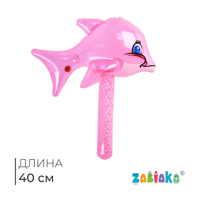 Игрушка надувная молоток «Дельфин», со звуком, 40 см, цвет МИКС - Фото 1