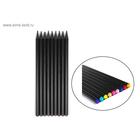 Карандаш чернографитный твёрдость НВ, корпус чёрный, заточенный, со стразой из акрила, МИКС - Фото 2