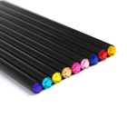 Карандаш чернографитный твёрдость НВ, корпус чёрный, заточенный, со стразой из акрила, МИКС - Фото 5