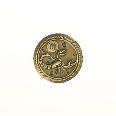 Монета сувенир знак зодиака «Скорпион», d=2,5 см.