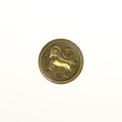 Монета сувенир знак зодиака «Овен», d=2,5 см.