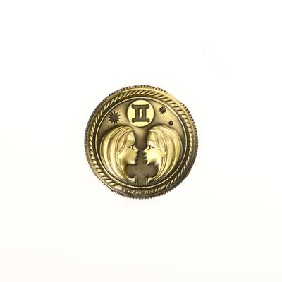 Монета сувенир знак зодиака «Близнецы», d=2.5 см